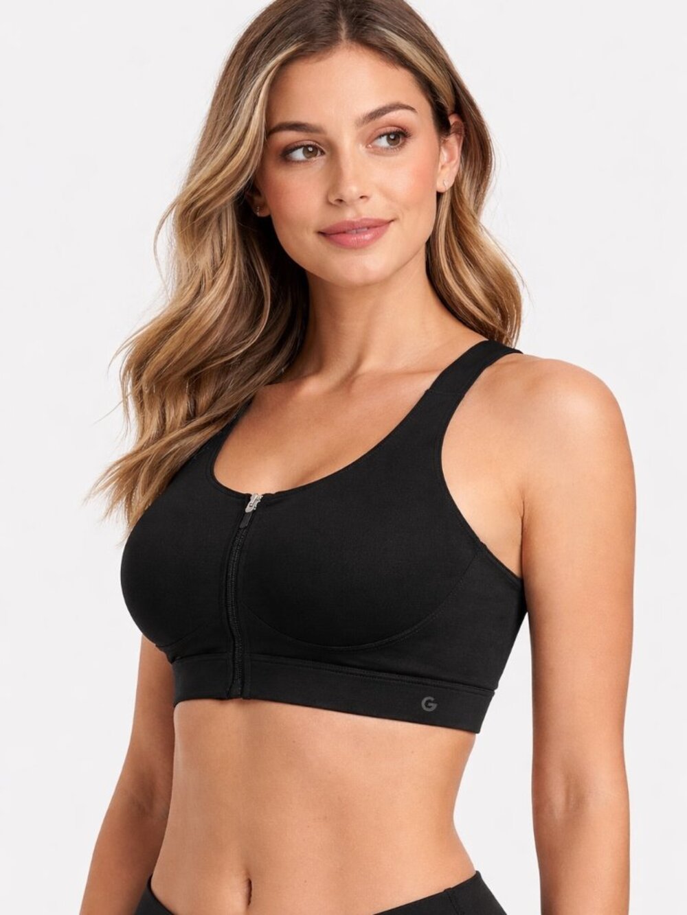 🖤 Black Zip Sports Bra Luxe Fit / Bra Deportivo Negro Fit 💪✨